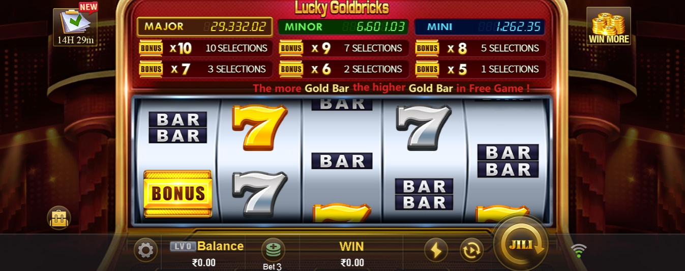 Lucky Goldbricks by JILI Gameplay